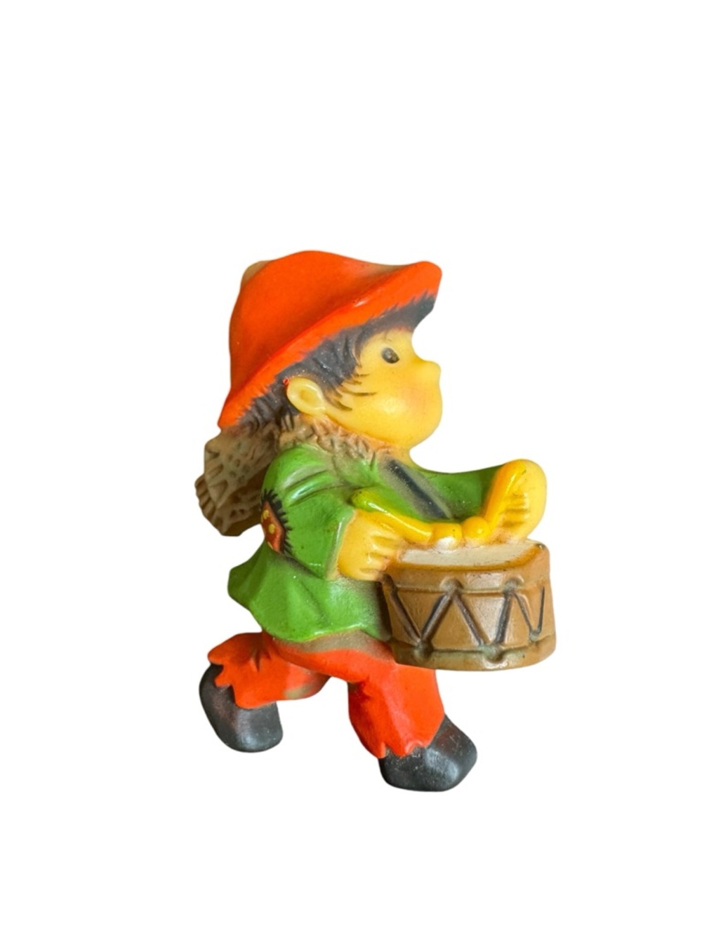 Hallmark Red Orange Green Drummer Boy Plastic Pin